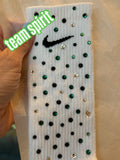 Custom Nike rhinestone socks