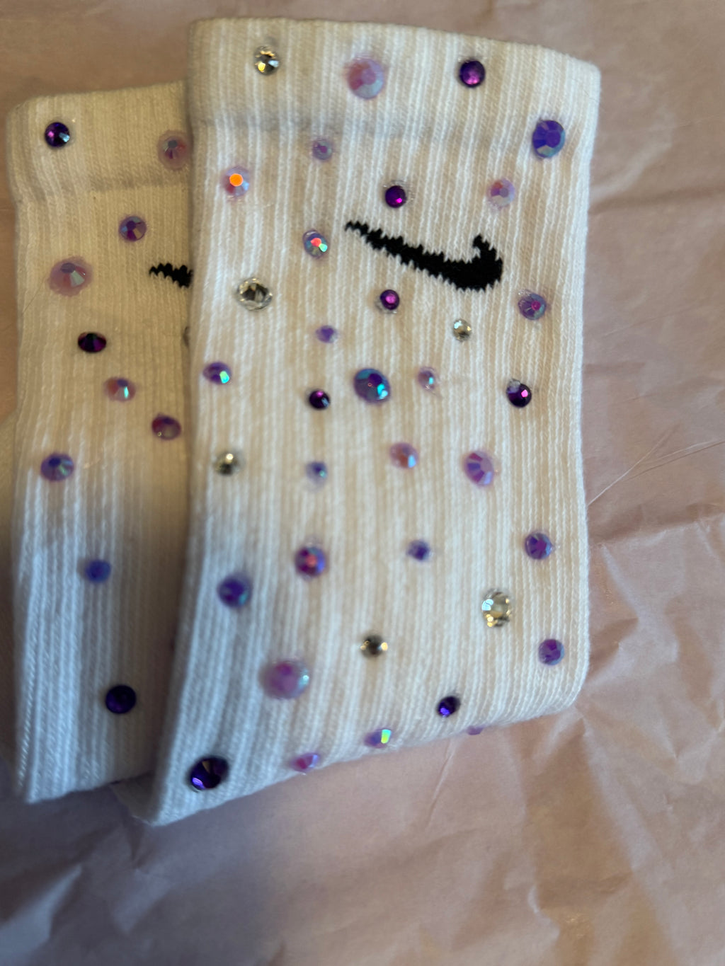 Custom Nike rhinestone socks