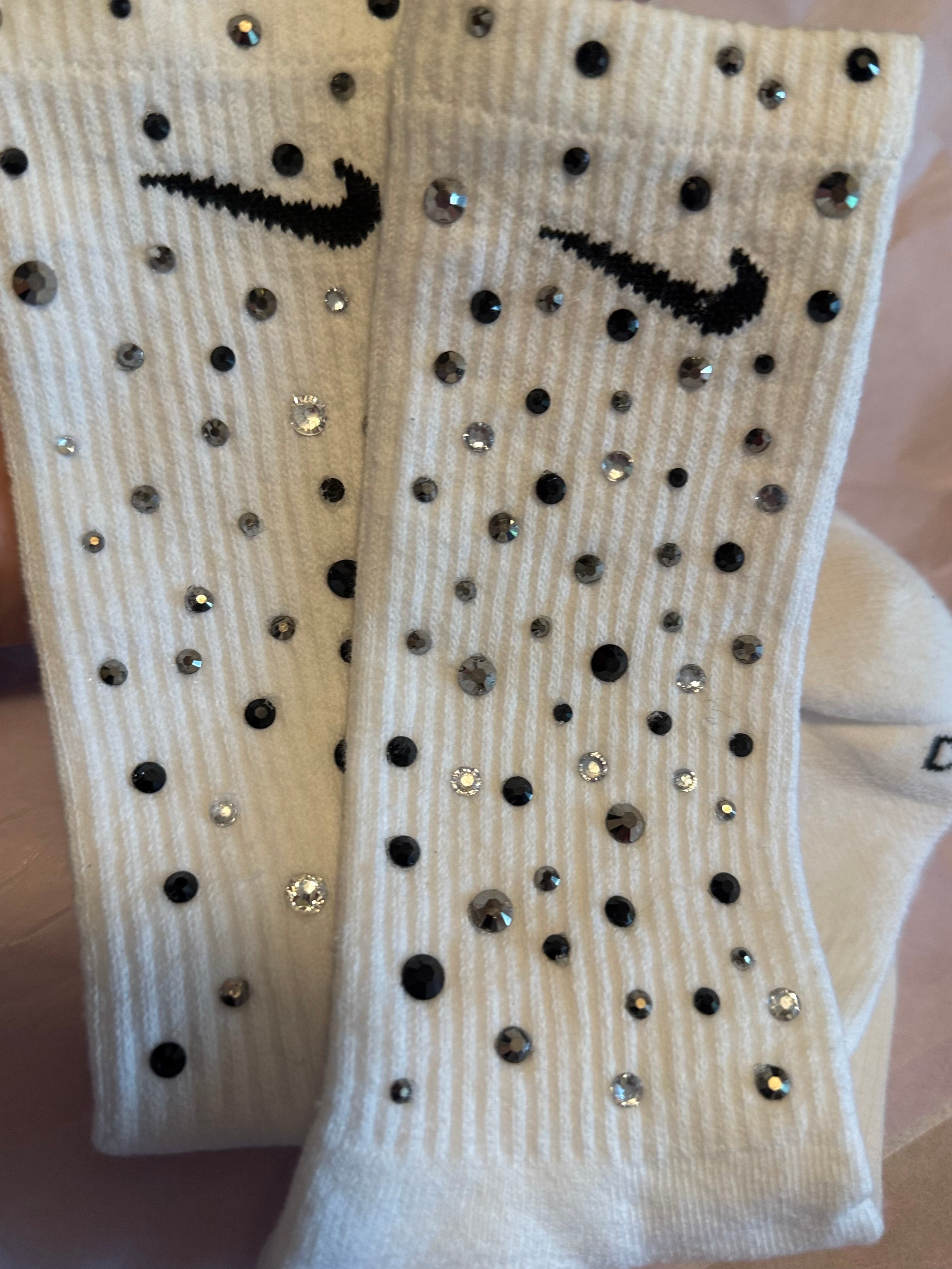 Custom Nike rhinestone socks