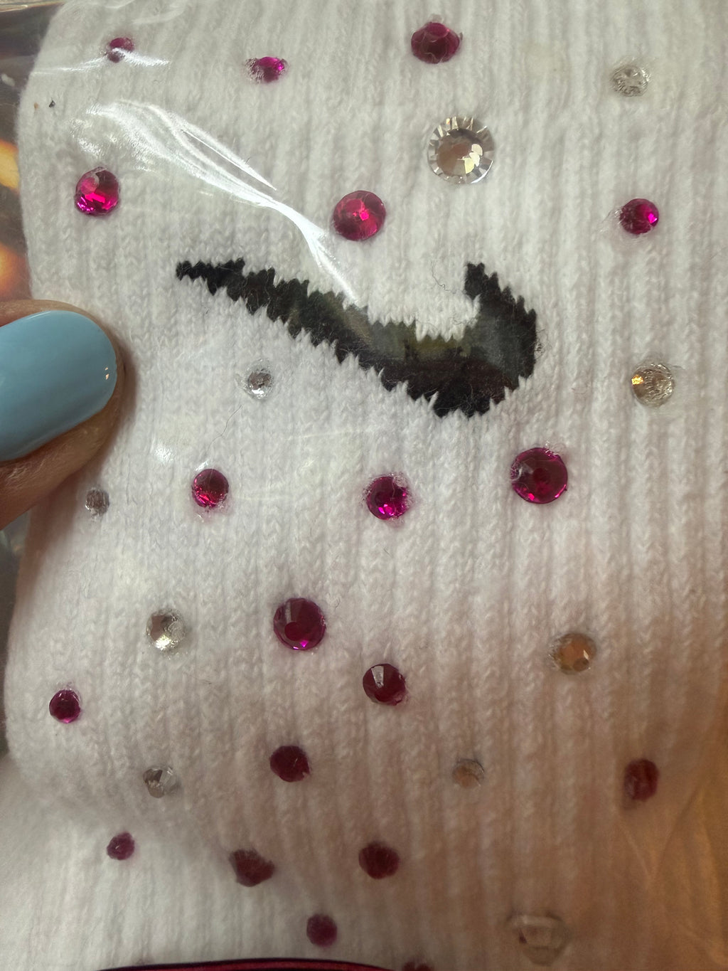 Custom Nike rhinestone socks