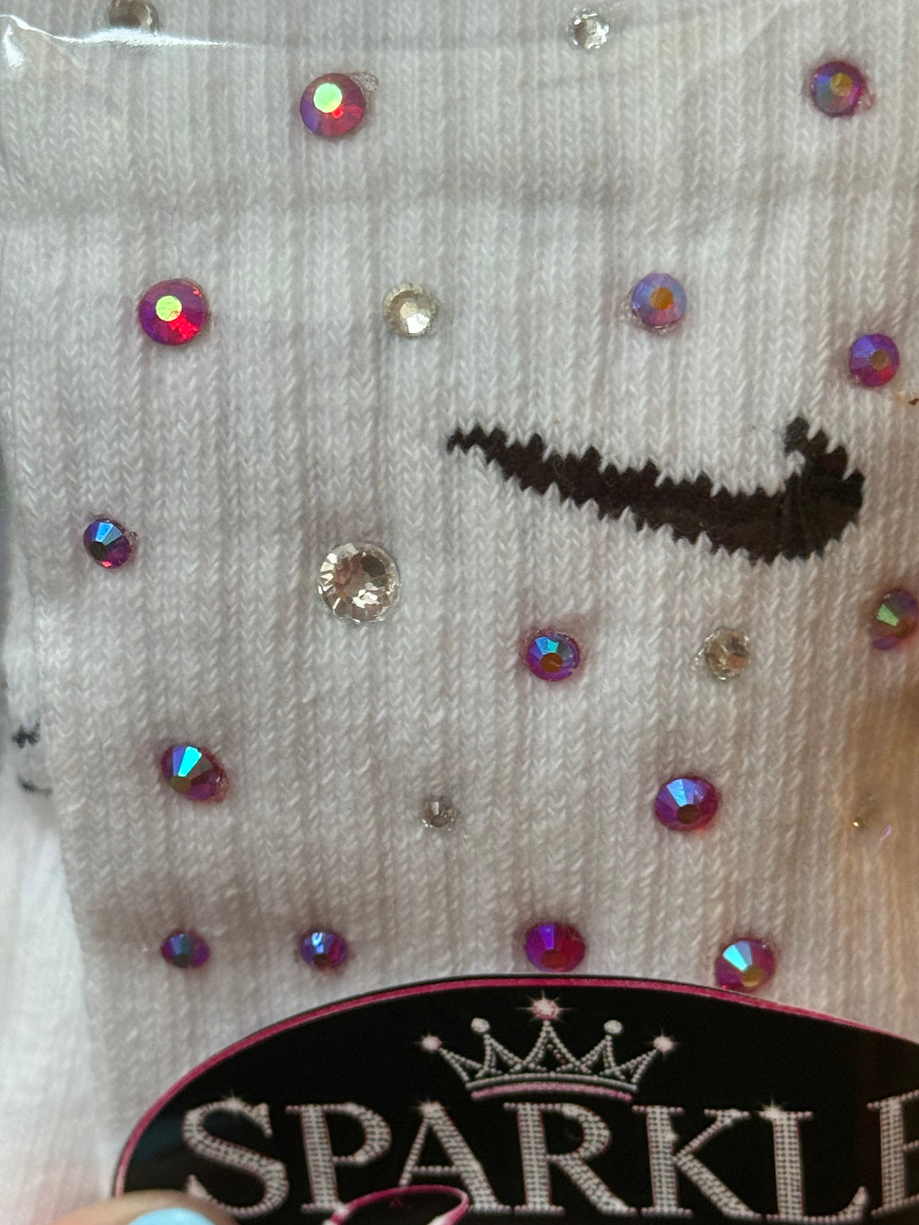 Custom Nike rhinestone socks