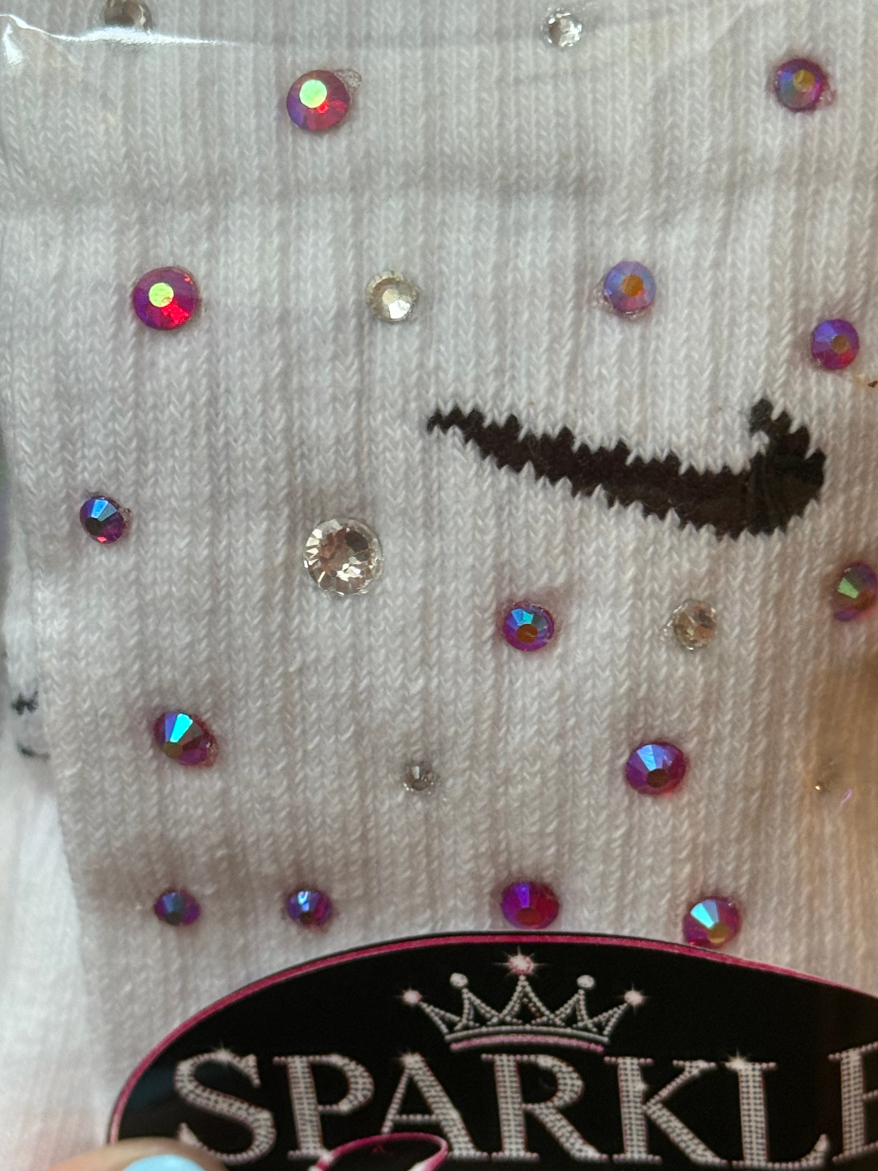 Custom Nike rhinestone socks