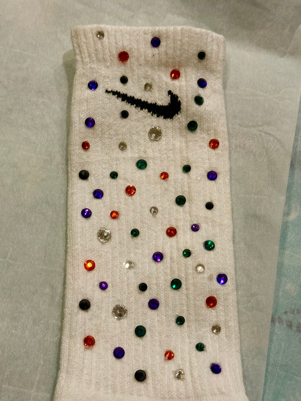 Custom Nike rhinestone socks