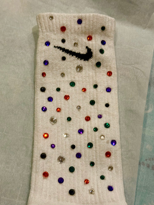 Custom Nike rhinestone socks